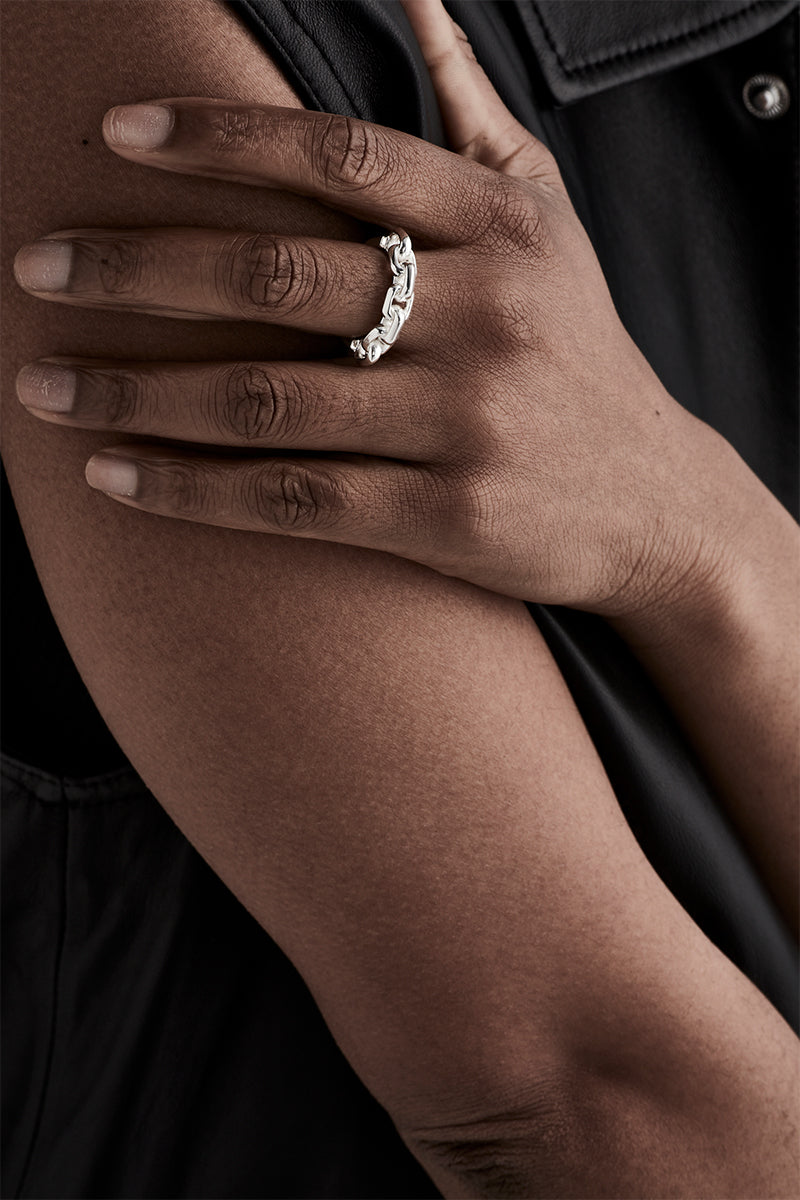 Chain Link Maxi Ring - Silver