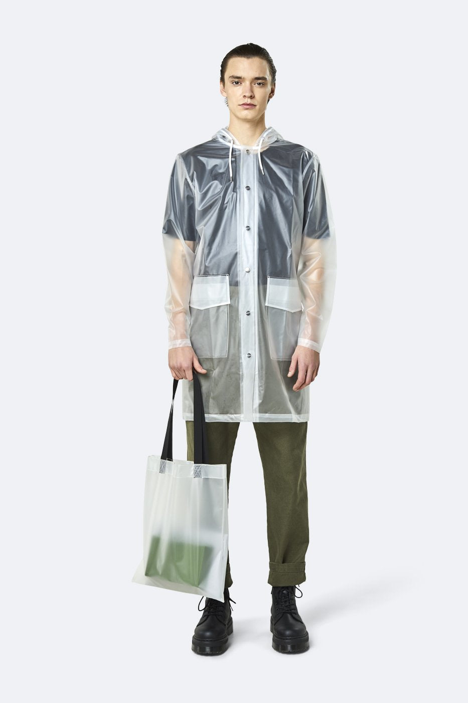 Transparent Shopper - Foggy White