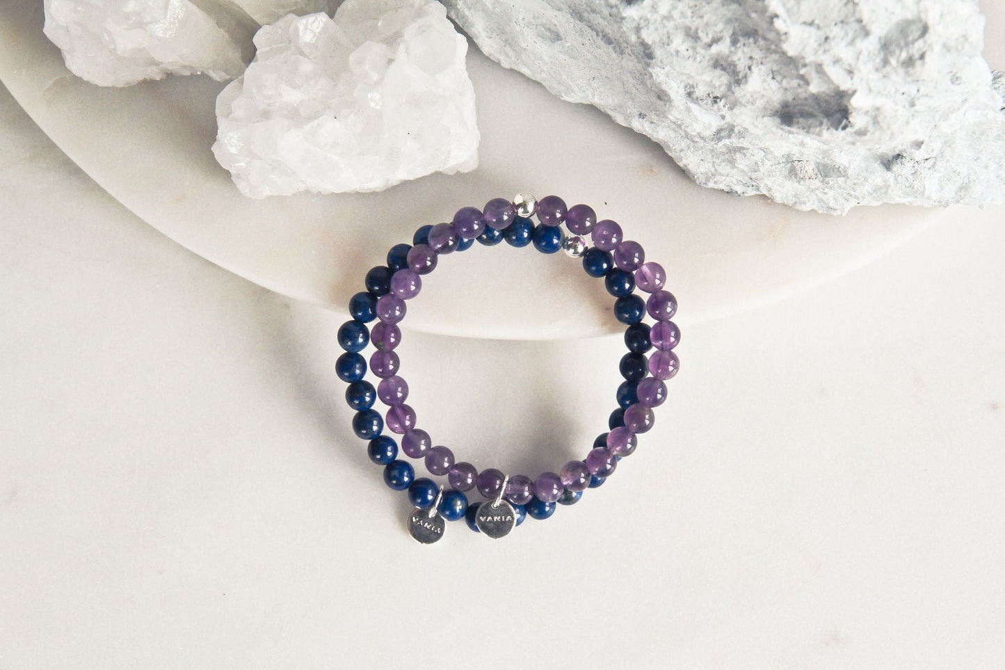 Amuleto Amethyst - 6mm Bracelet - Silver