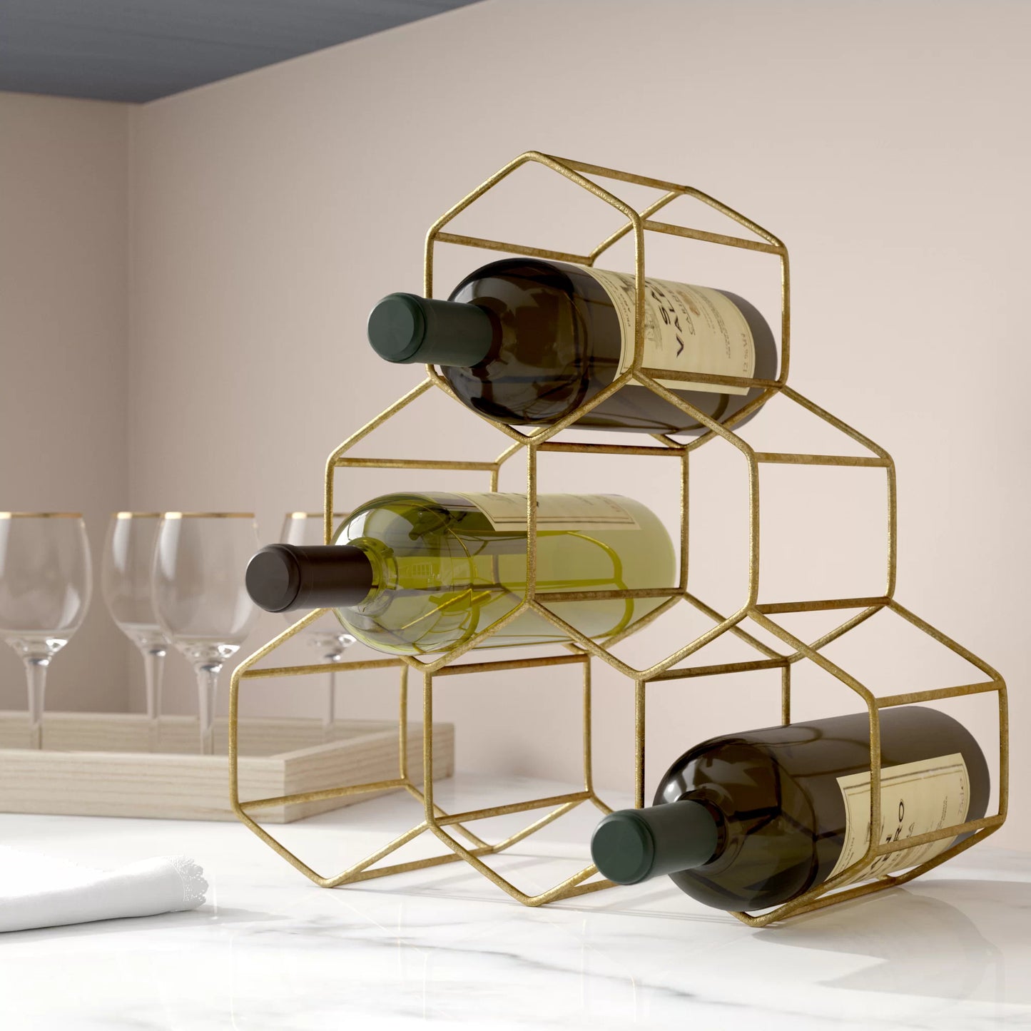 Wine Rack - Gold