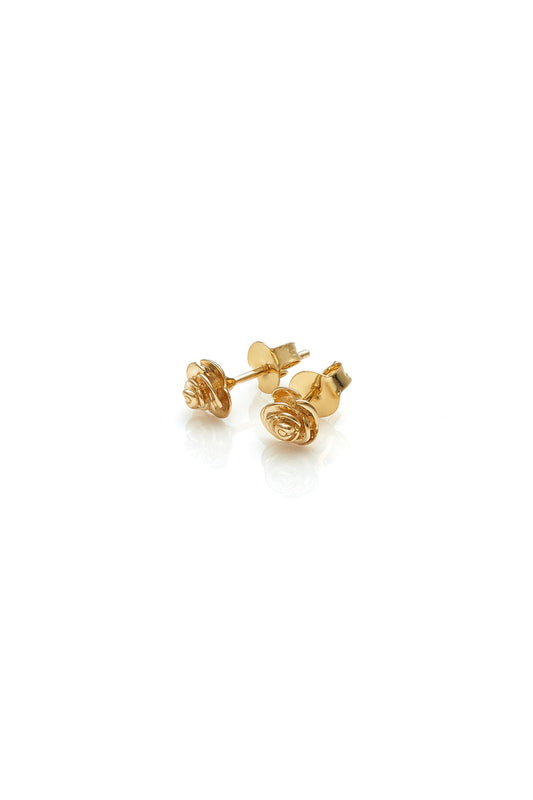 Rose Bud Earrings - Gold