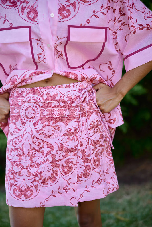 May Wrap Skirt - Magenta