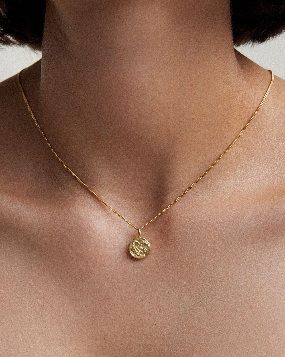 Scorpio Petite Zodiac Necklace - Gold