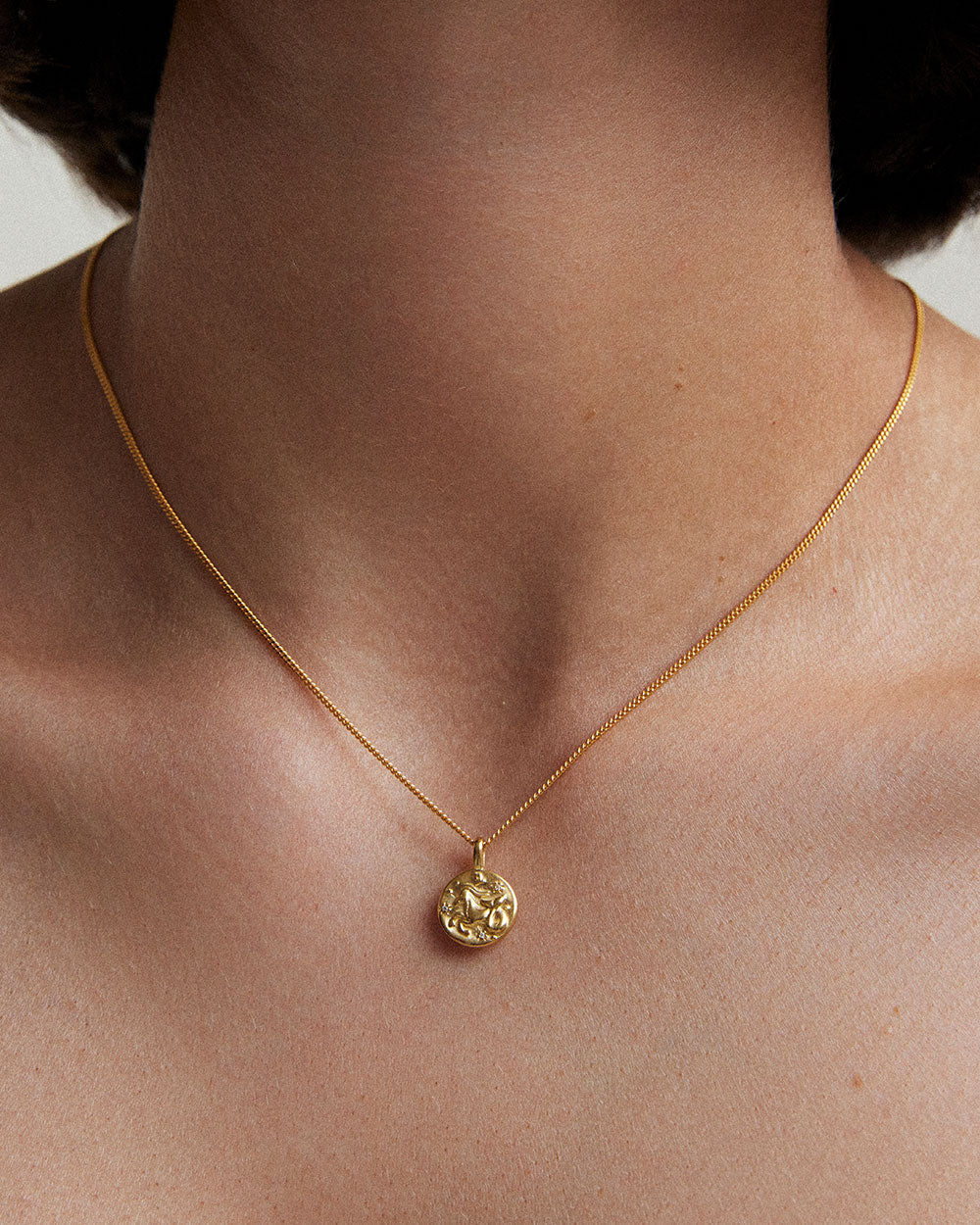 Capricorn Petite Zodiac Necklace - Gold