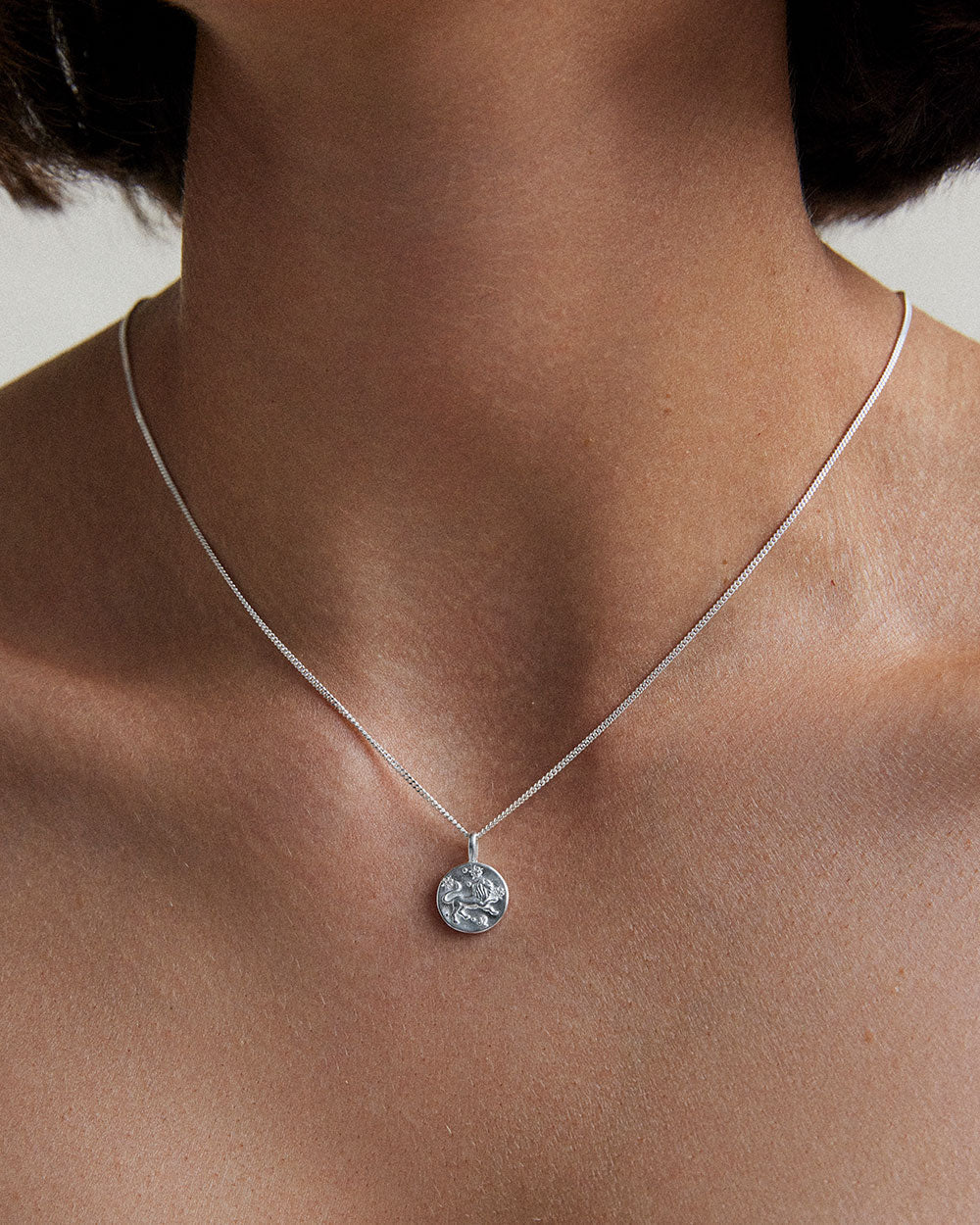 Leo Petite Zodiac Necklace - Silver