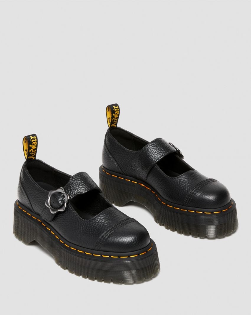 Addina Quad Flower Mary Jane Shoe - Black