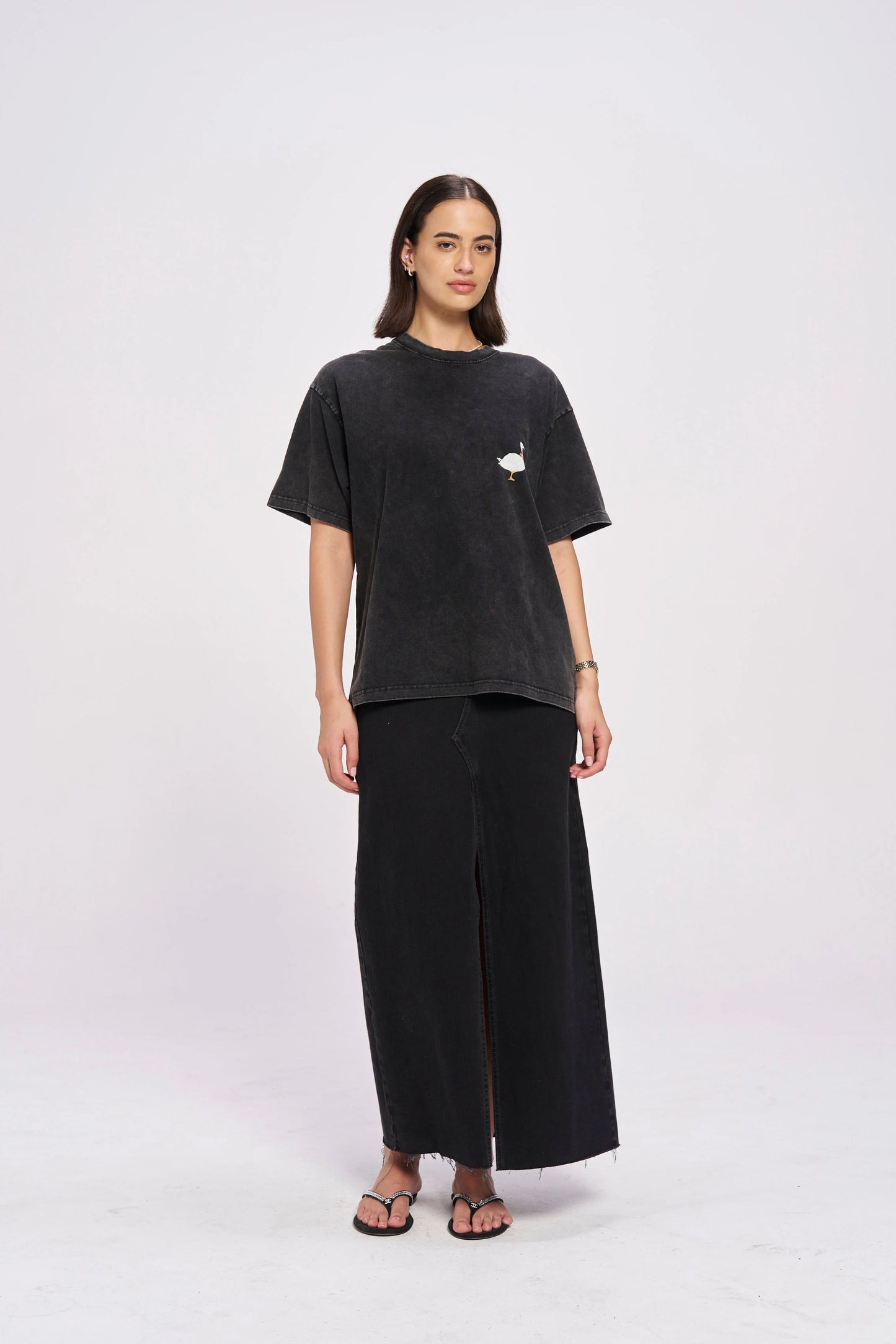Dont Be A Goose Oversize Tee - Black