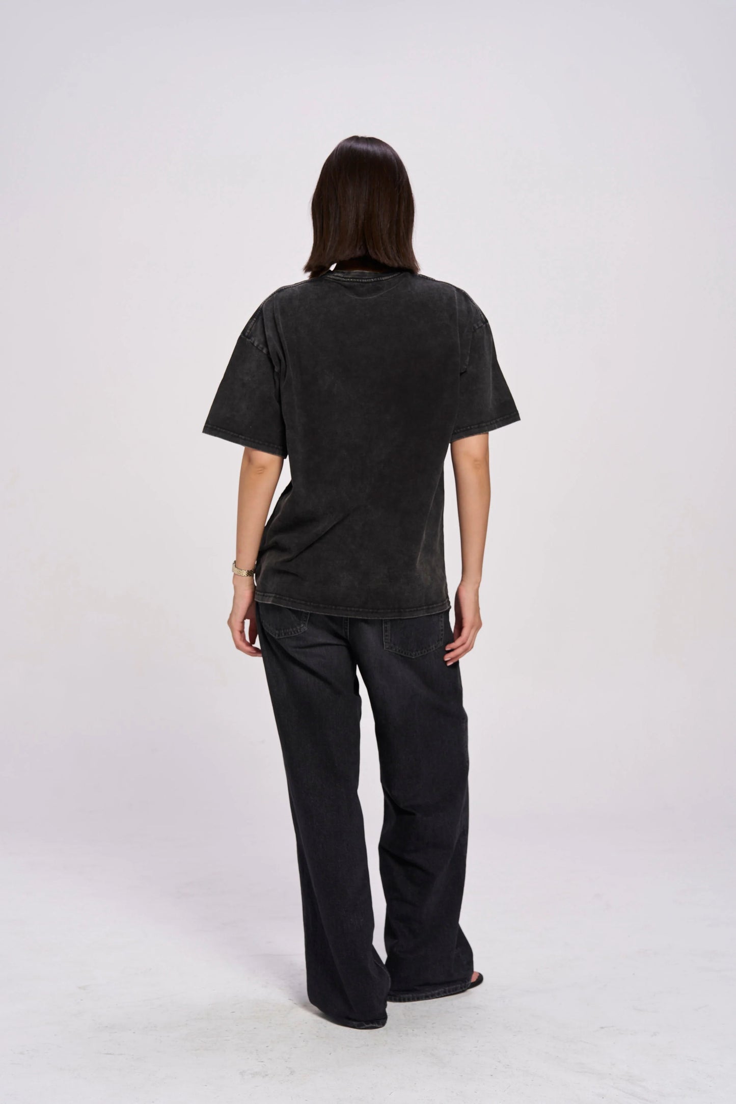 Fiery Oversize Tee - Black