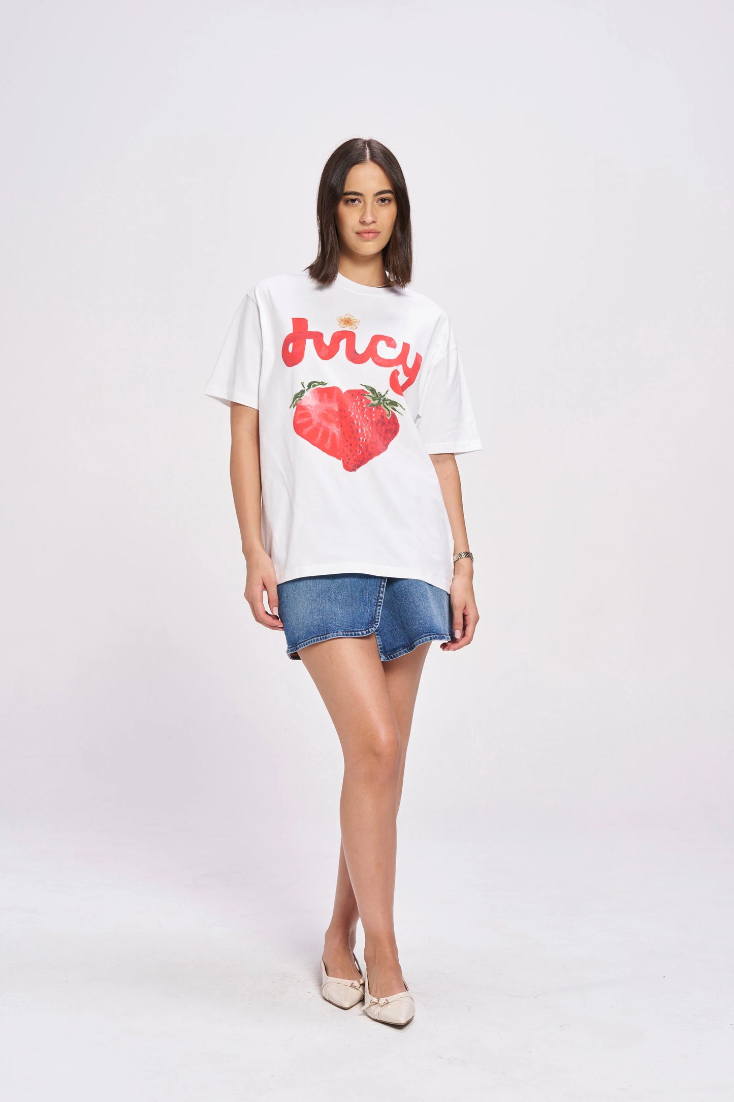 Juicy Oversize Tee - Lucent White