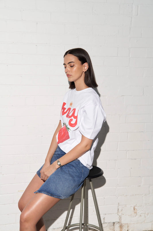 Juicy Oversize Tee - Lucent White