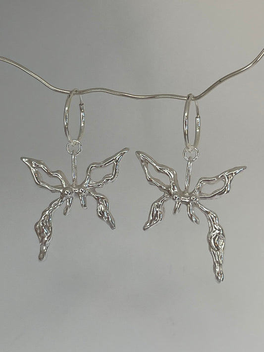 Butterfly Earrings - Silver/Sleeper