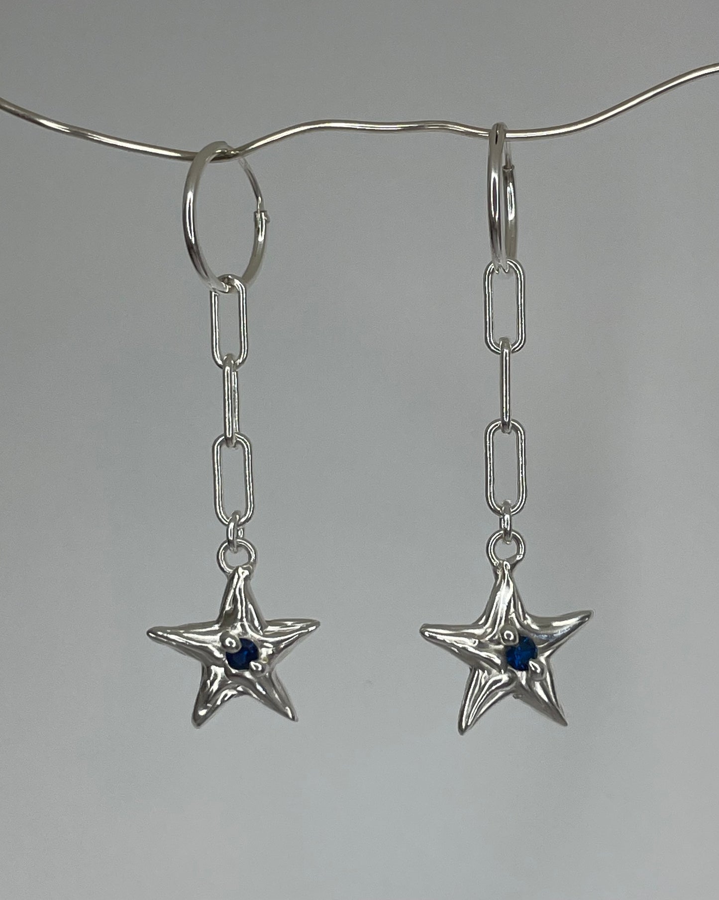 Falling Star Earrings* - Silver/Iolite/Sleeper