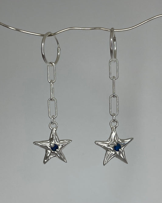 Falling Star Earrings* - Silver/Iolite/Sleeper