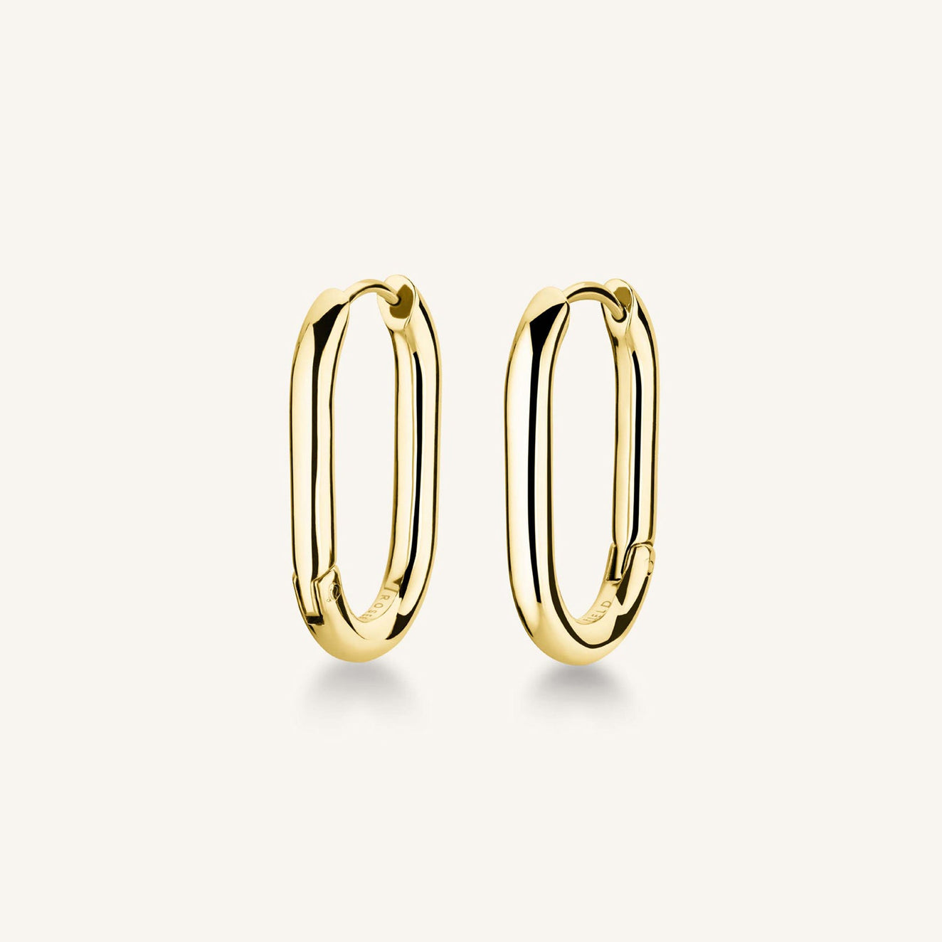 Large Oval Hoops - Gold - JEOLG-J567