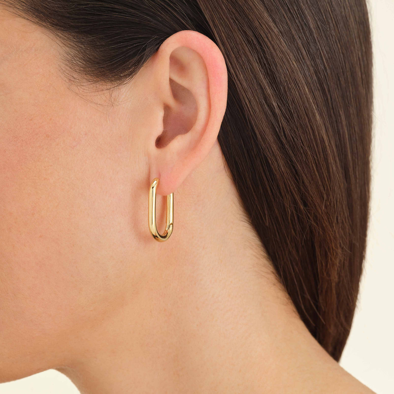 Large Oval Hoops - Gold - JEOLG-J567