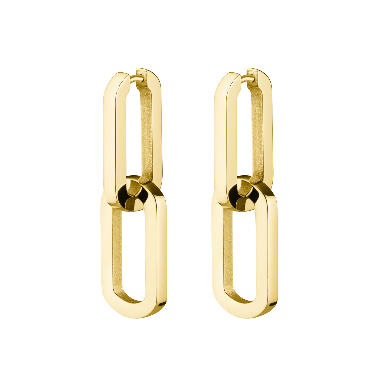 Dual Hoops Earrings - Gold J585