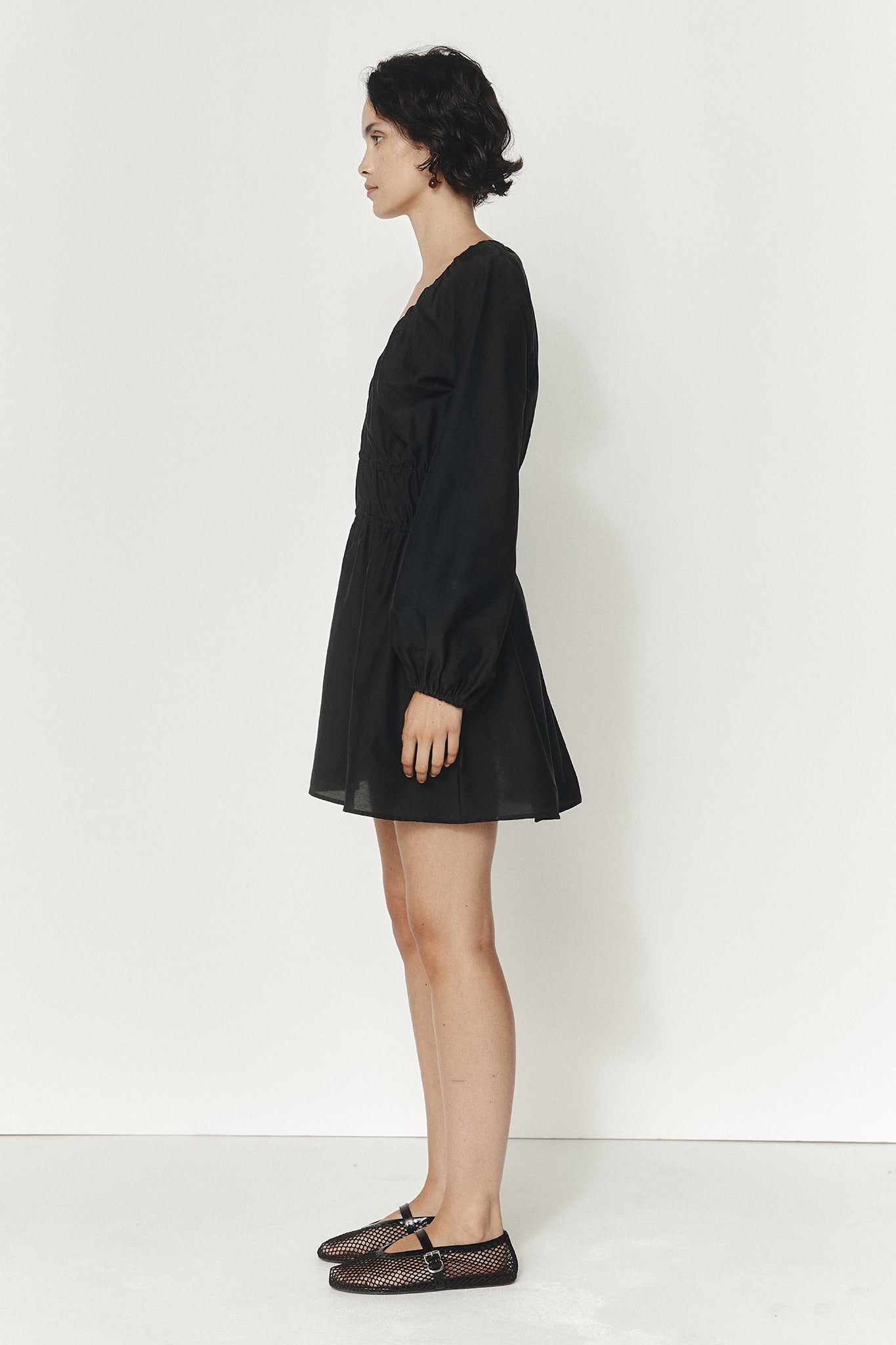 Theresa Dress - Black Cotton