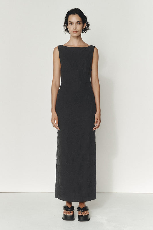 Rose Dress - Black Tencil/Linen