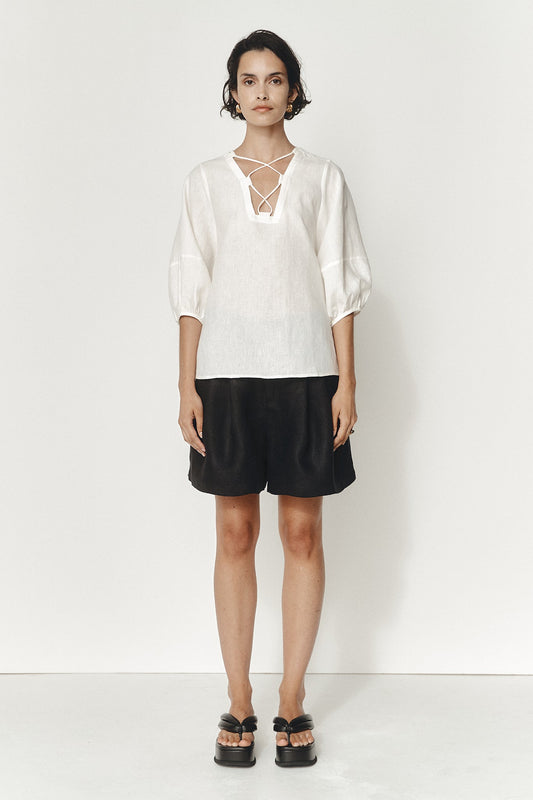 Esma Top - Ivory Linen