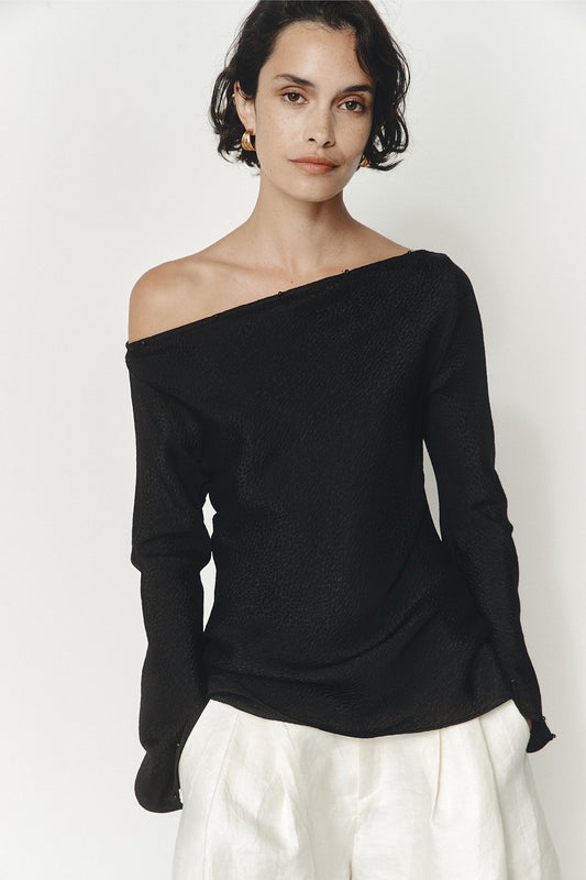 Hester Top - Black Silk