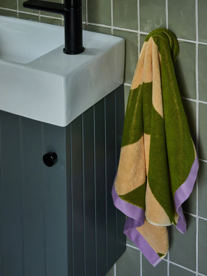 Hand Towel - Pistachio Stripe
