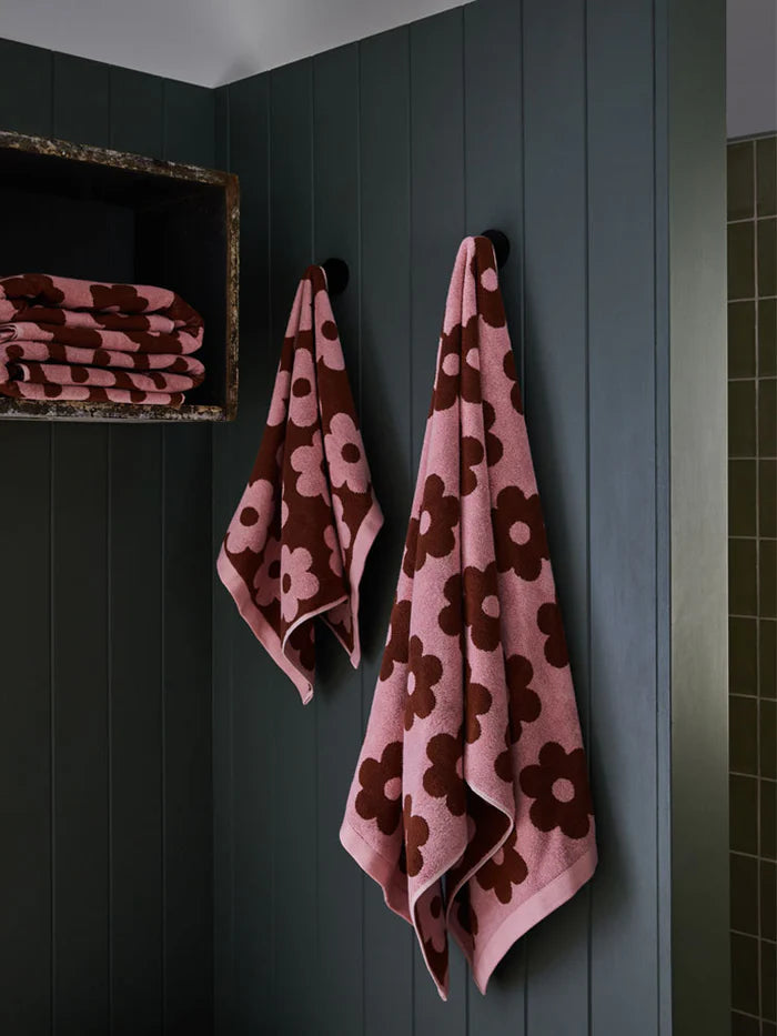 Bath Towel - Winter Flowerbed