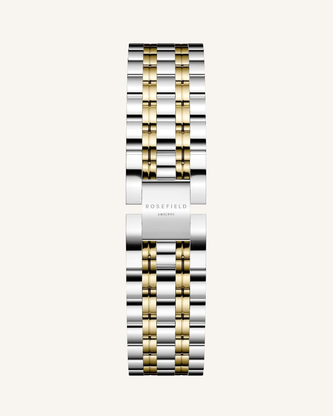 Octagon Wht Dl Silver - Gold Bracelet O48