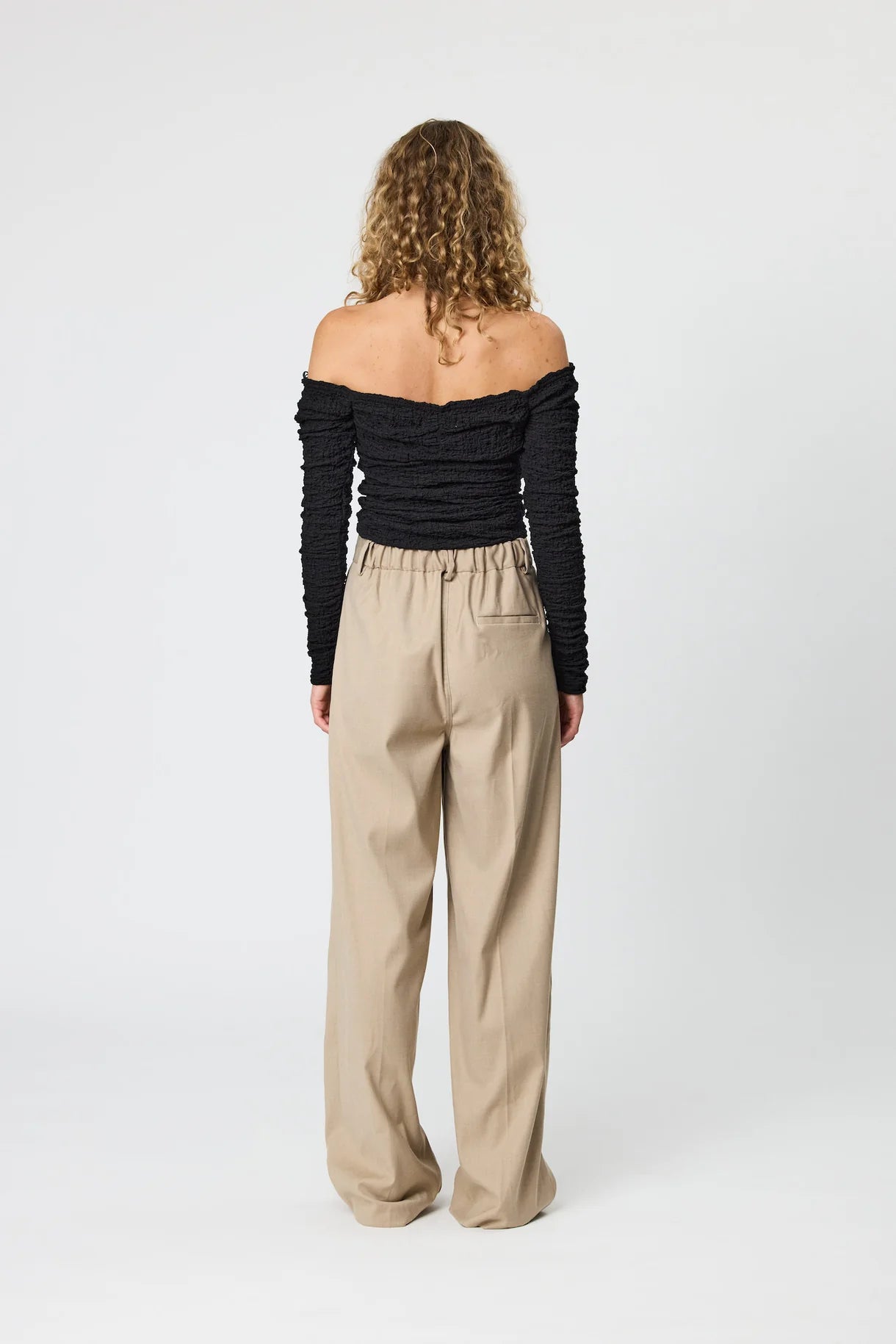 Evie Tailored Pants - Oat
