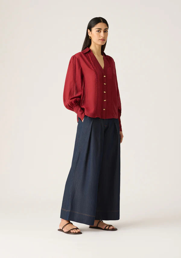 Astra Blouse - Wine