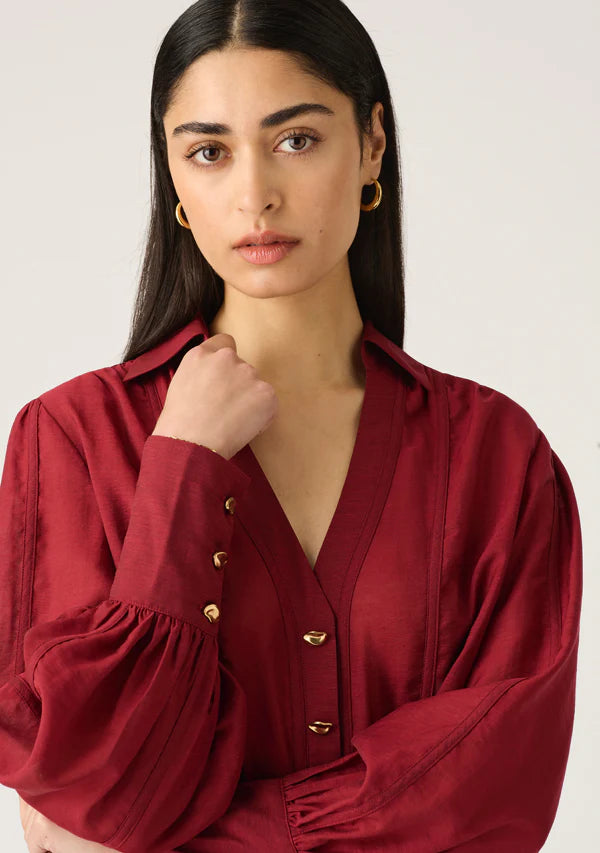 Astra Blouse - Wine