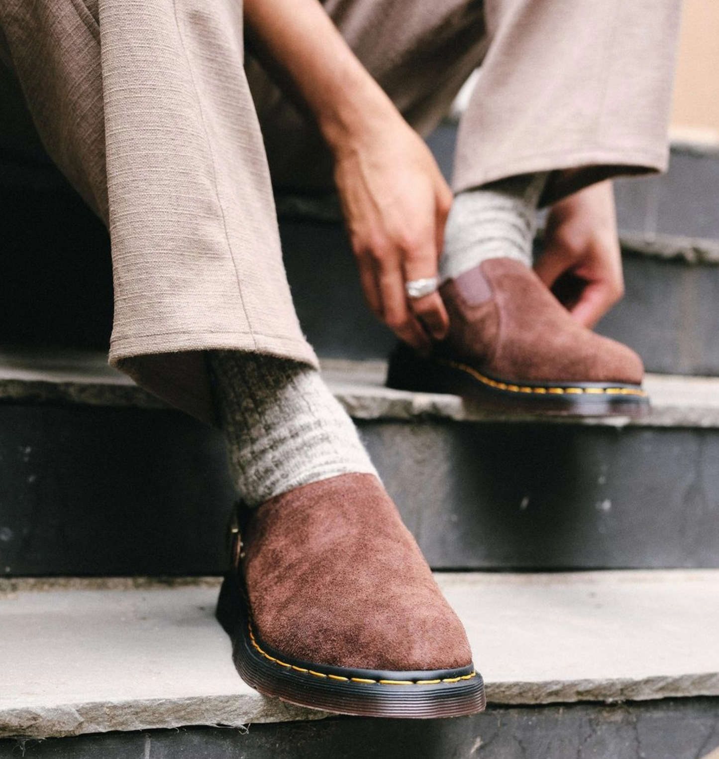 Isham Buckle Mule - Dark Brown