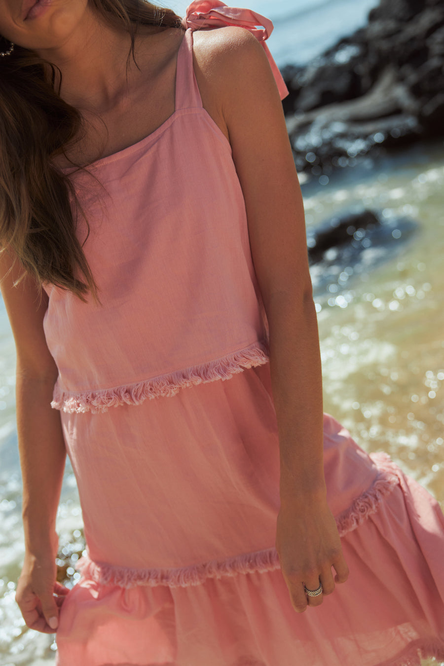 Bonavista Midi Dress - Peach