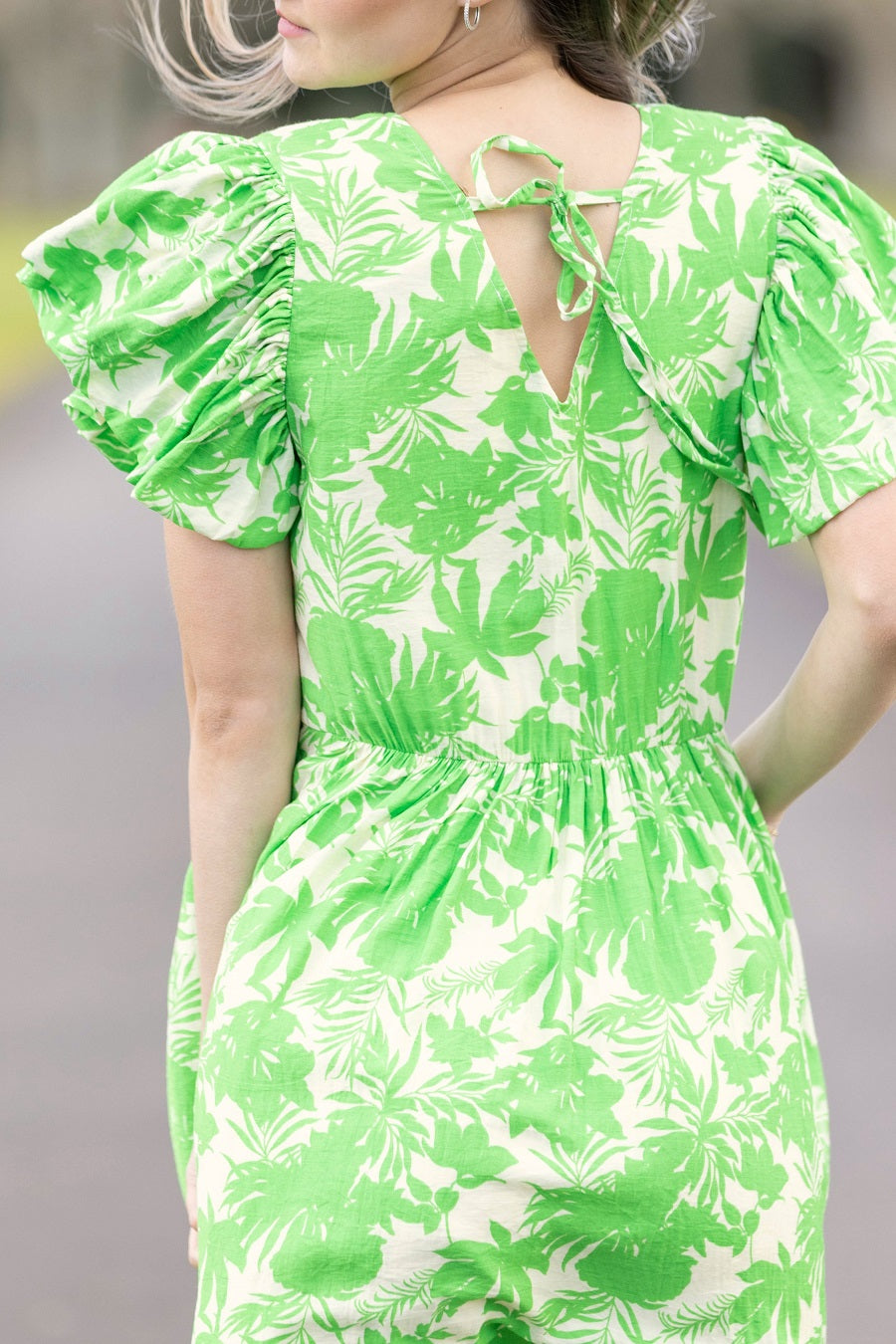 Monterey Midi Dress - Green Palm