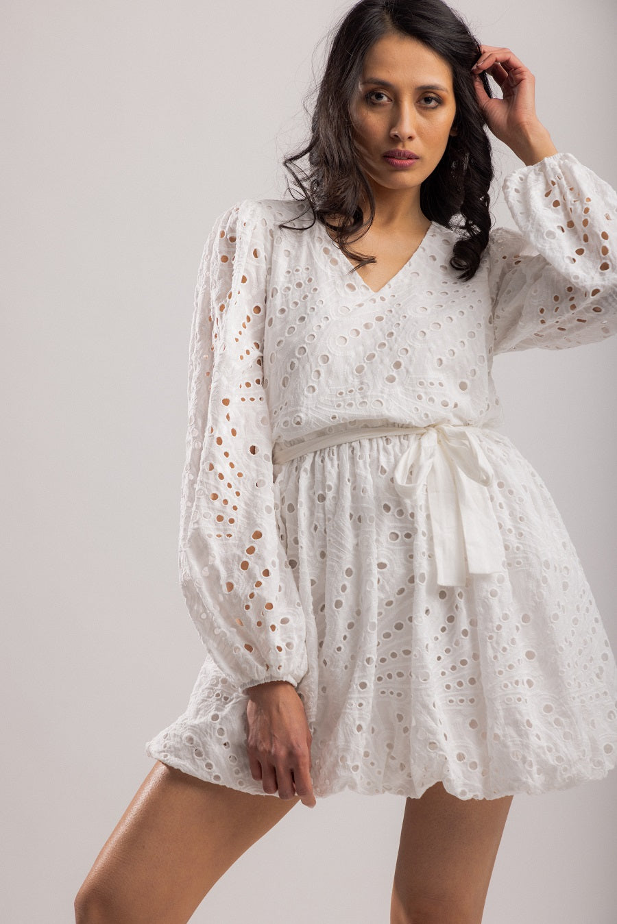 Oyster Dress - White Lace