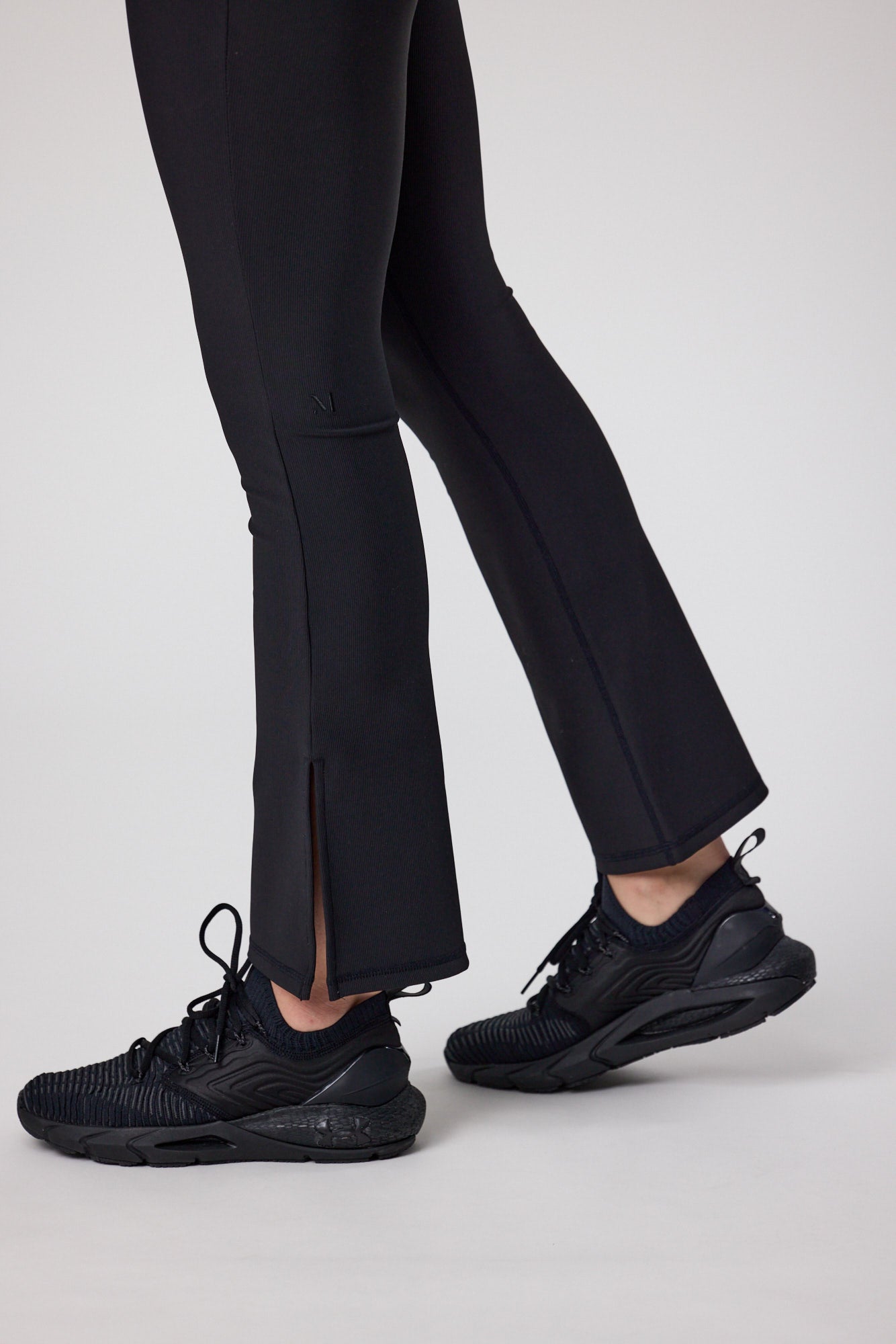 Mini Rib Split leggings - Black
