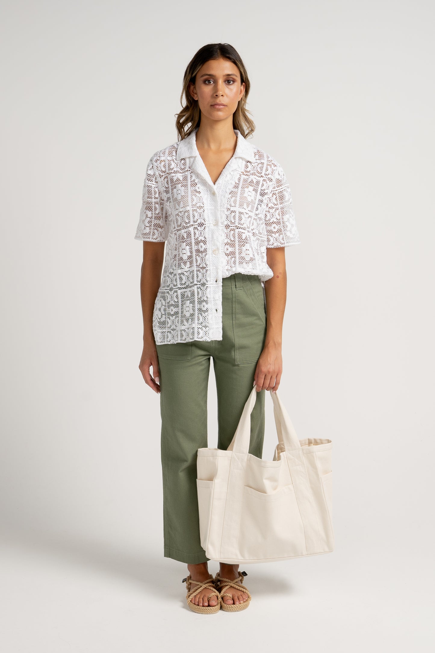 Lou Lace Shirt - White