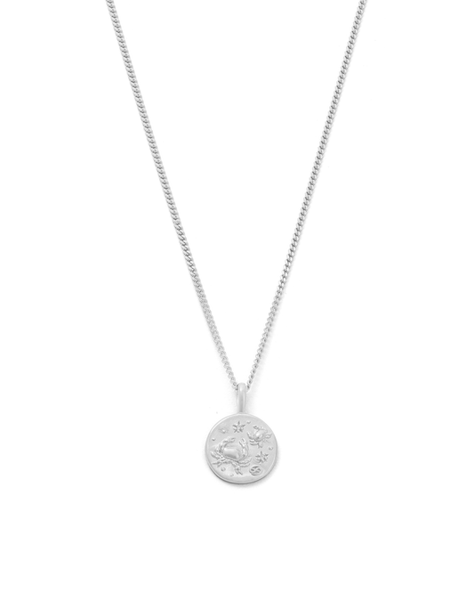 Cancer Petite Zodiac Necklace -Silver