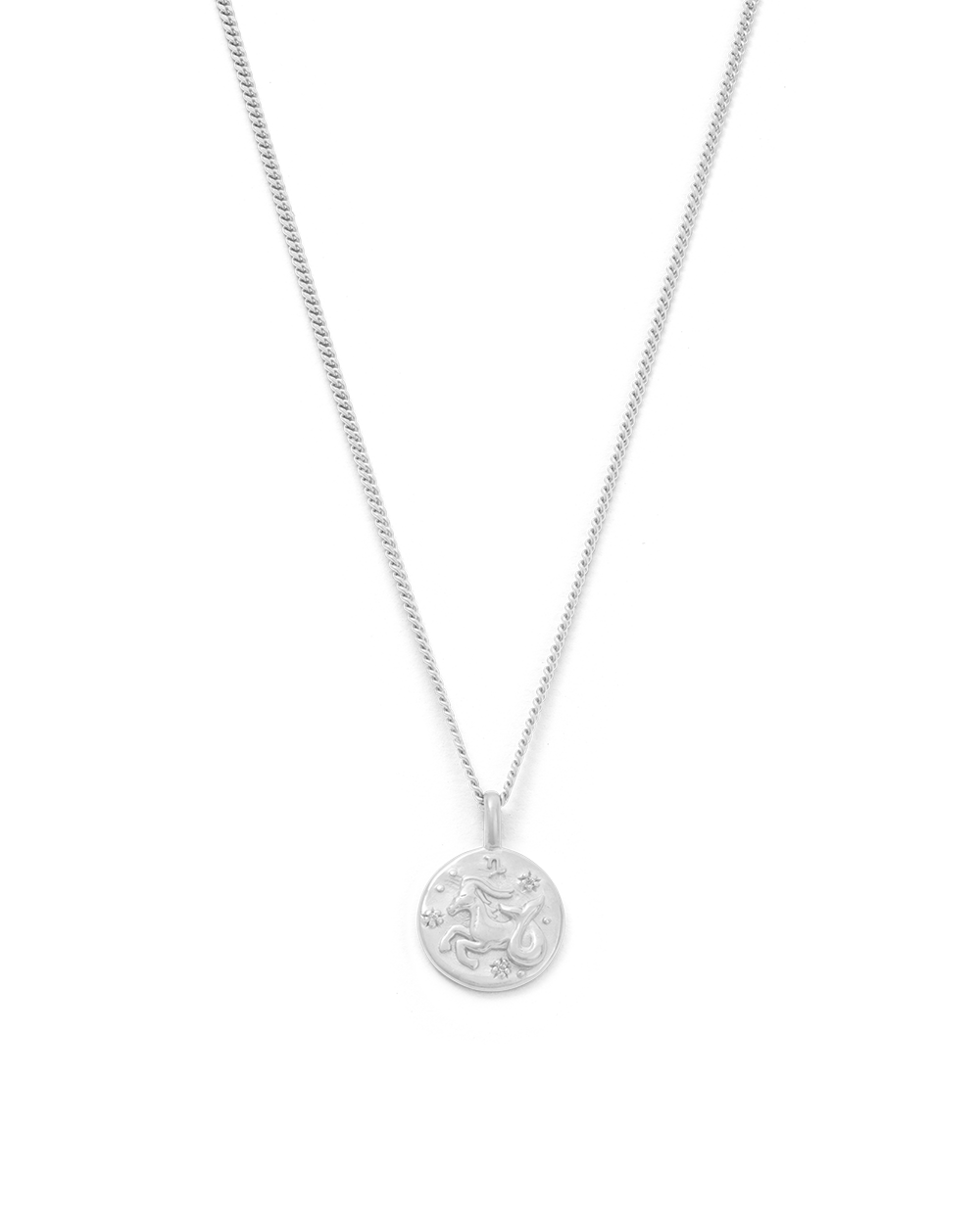 Capricorn Petite Zodiac Necklace - Silver