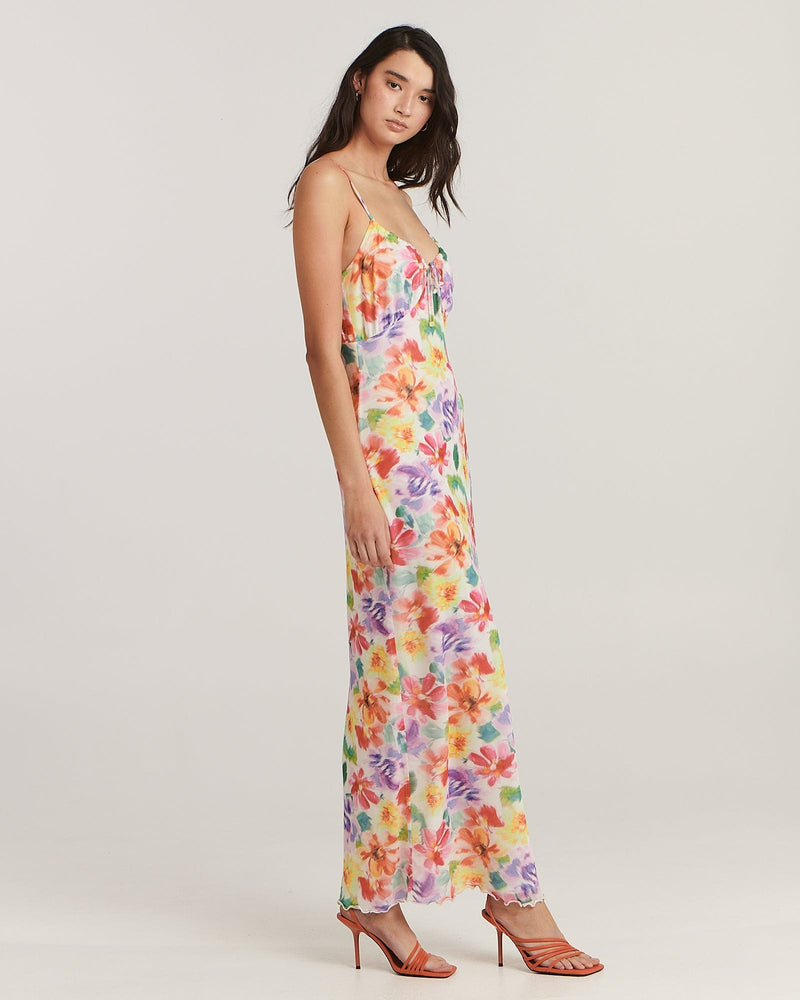 Alicia Midi Dress - Blurred Floral
