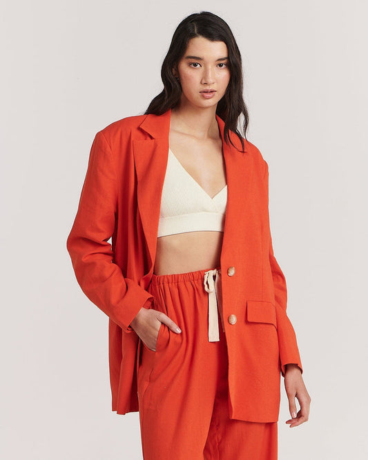 Addison Blazer - Tangerine Tango