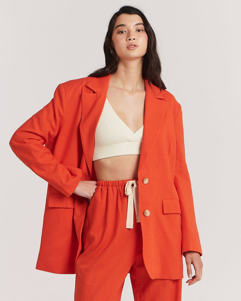 Addison Blazer - Tangerine Tango