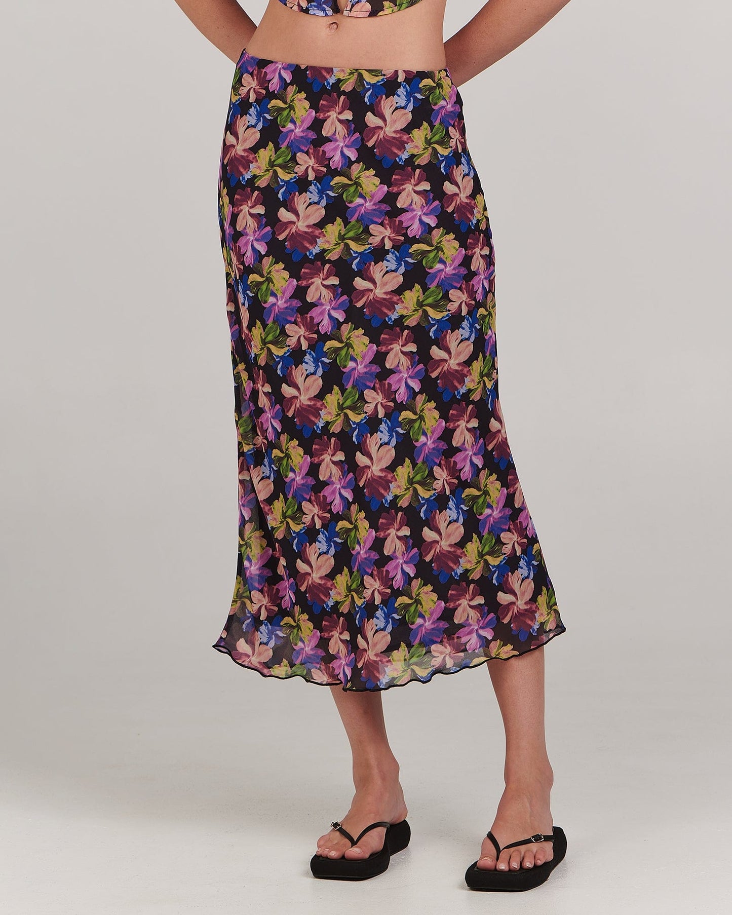 Evelyn Midi Skirt - Mystic Floral