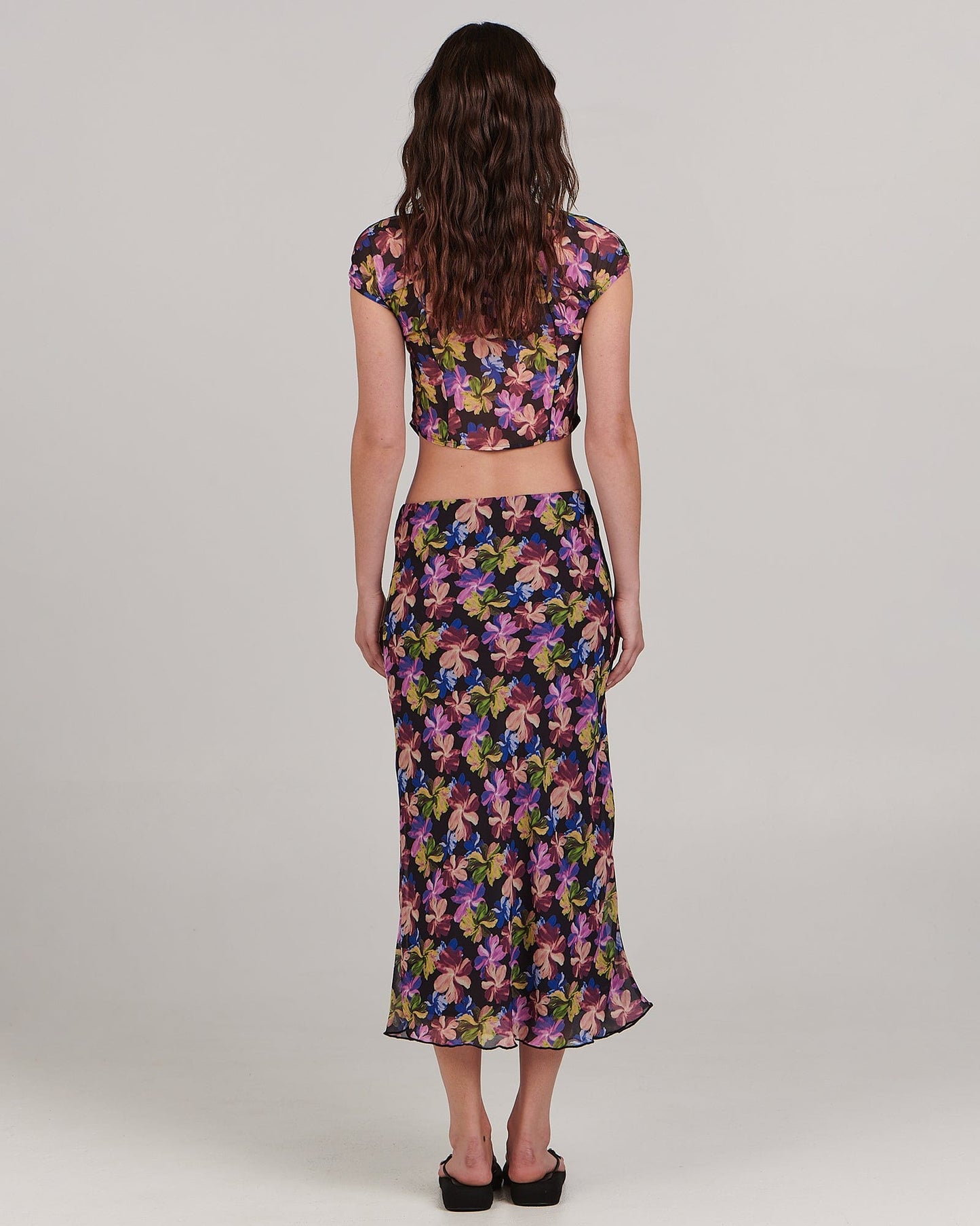 Evelyn Midi Skirt - Mystic Floral