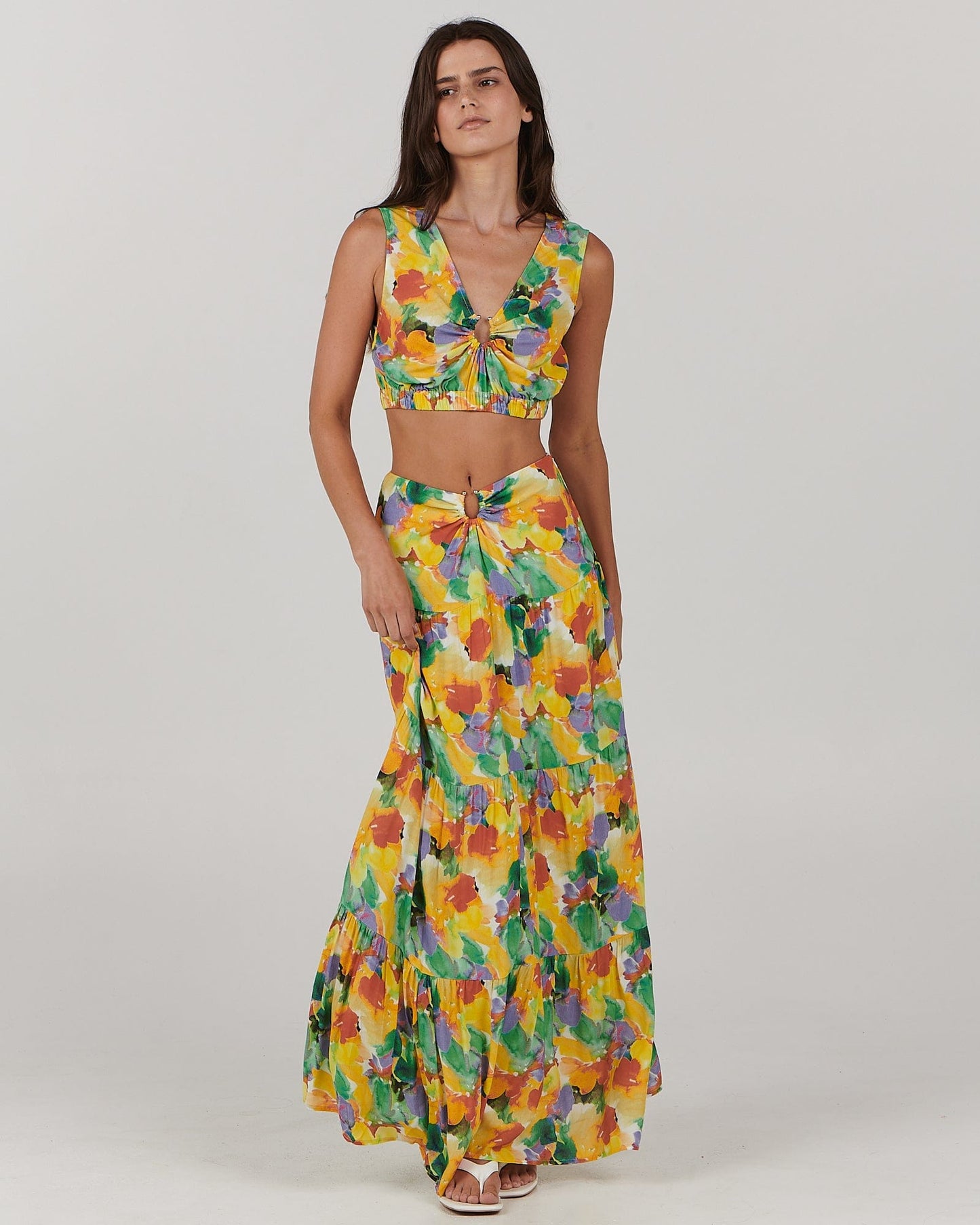 Cheyenne Maxi Skirt - Floral Tango