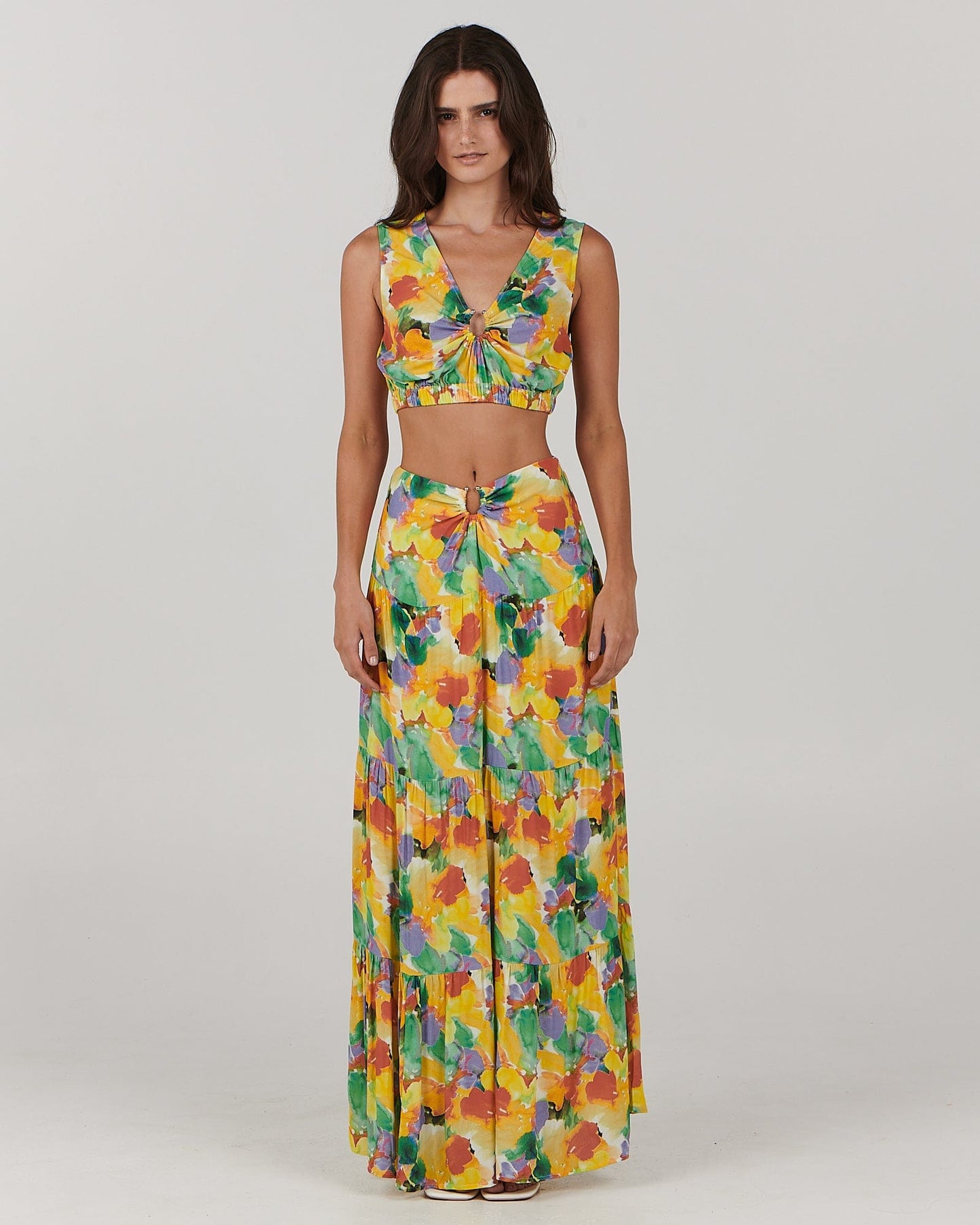 Cheyenne Maxi Skirt - Floral Tango