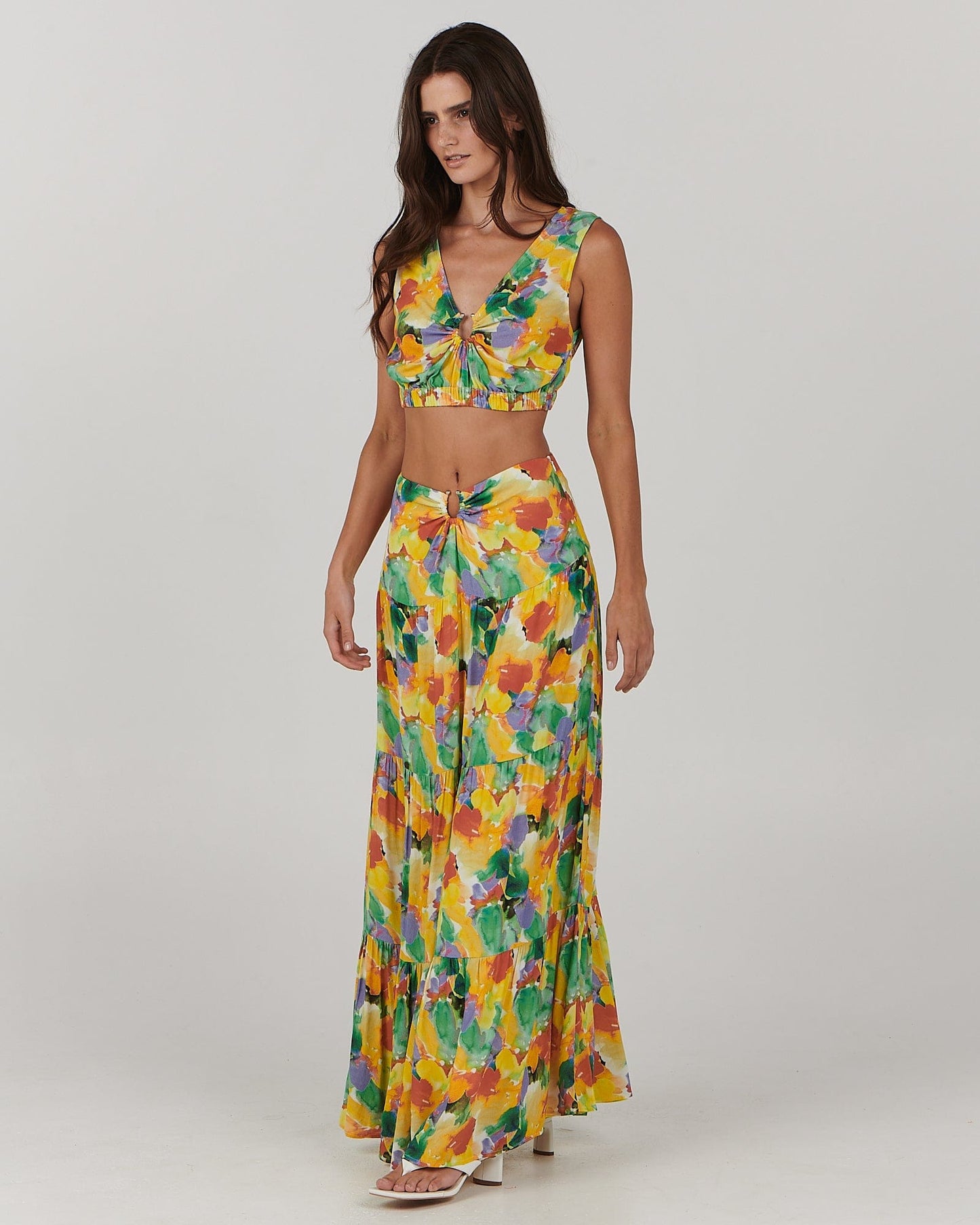 Cheyenne Maxi Skirt - Floral Tango