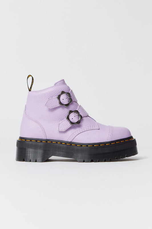 Devon Flower  - 2 Strap Boot - Lilac