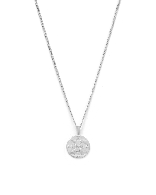 Gemini Petite Zodiac Necklace - Silver