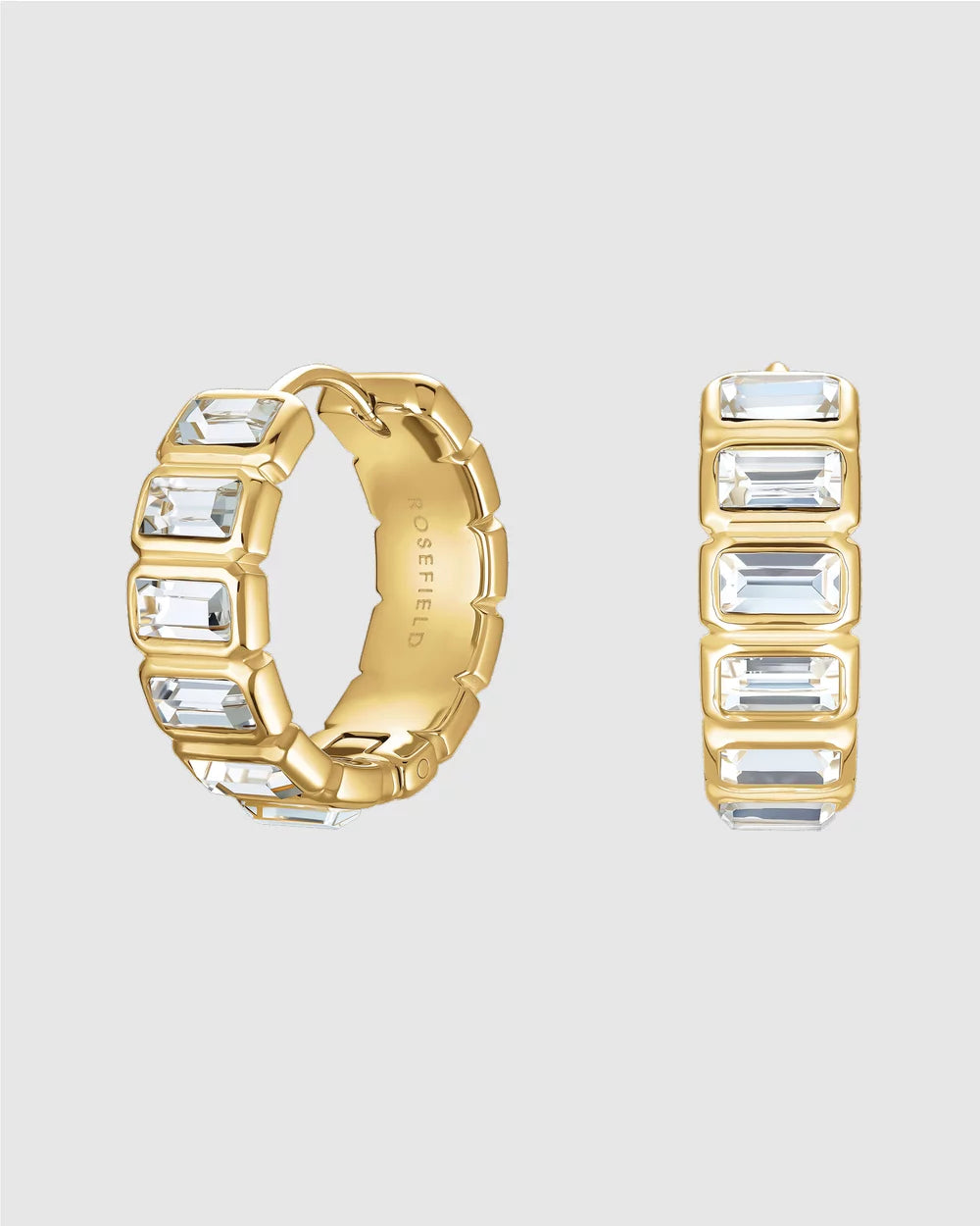 Iconic Octagon Hoops - Gold J1130