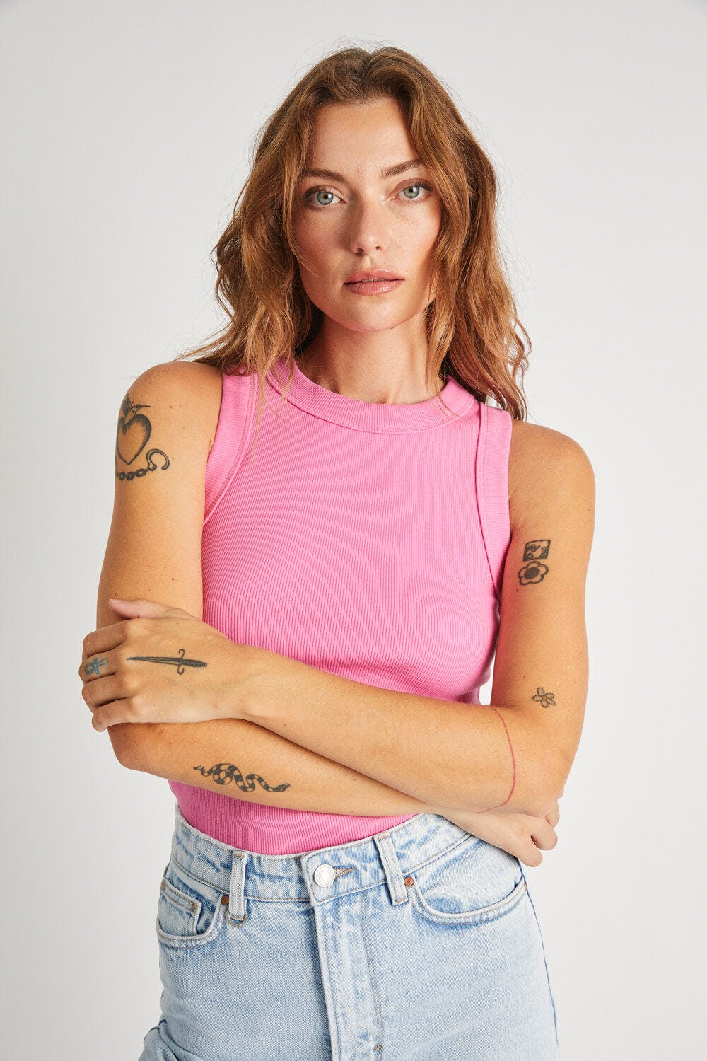 Jonesy Singlet - Shell Pink